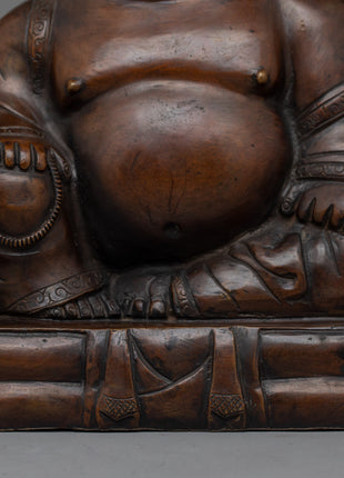 Laughing Buddha Figurine | Handmade Religious Artifact the Spirit of Happiness and Abundance