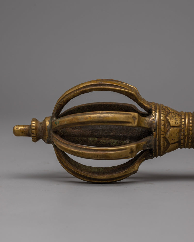 Tibetan Vajra Dorje | Handcrafted Ritual Tool Infusing Buddhist Wisdom and Spiritual Protection