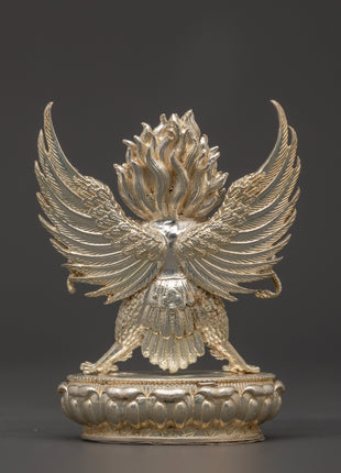 Divine Garuda Statue | Handcrafted Copper with Silver Plating