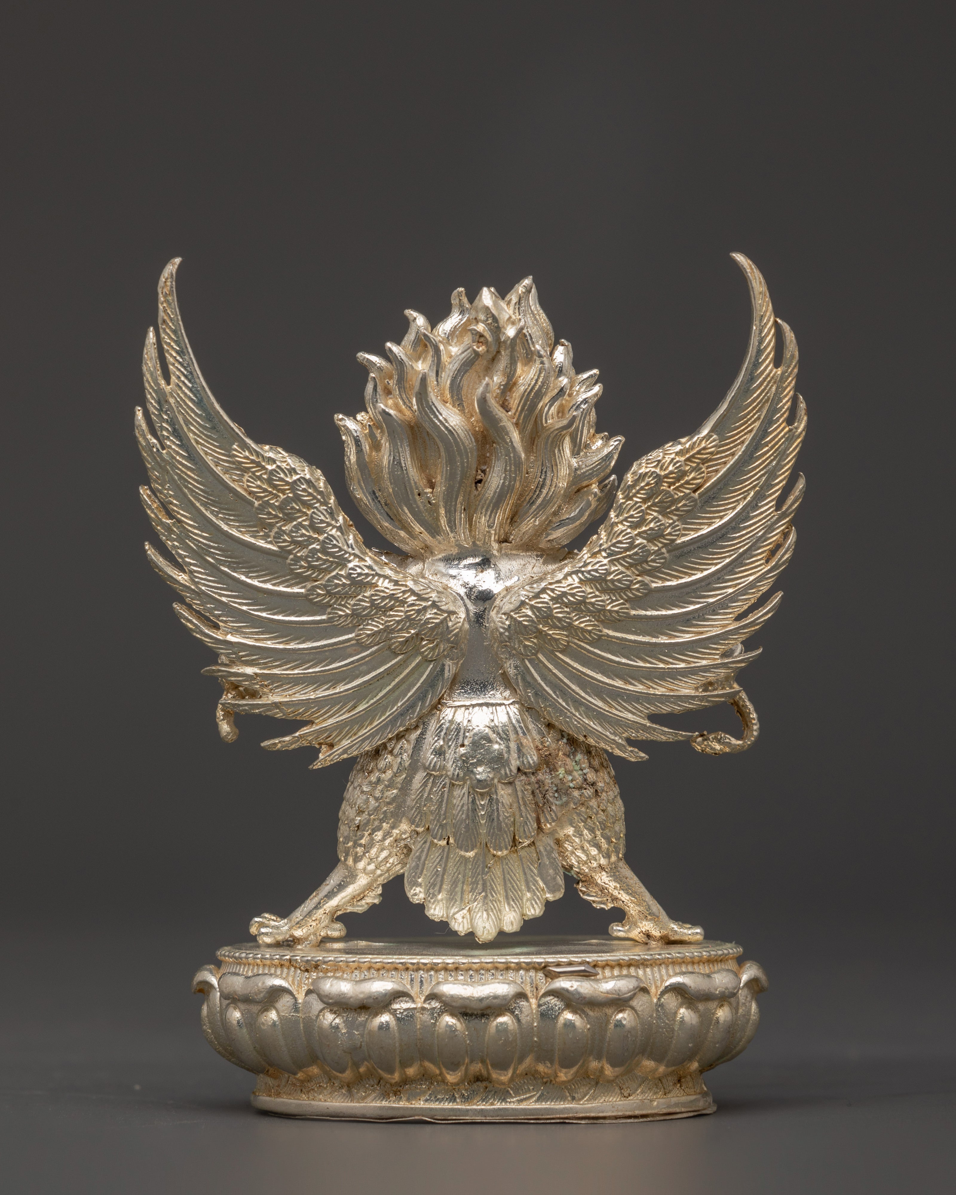 Divine Garuda Statue | Handcrafted Copper with Silver Plating