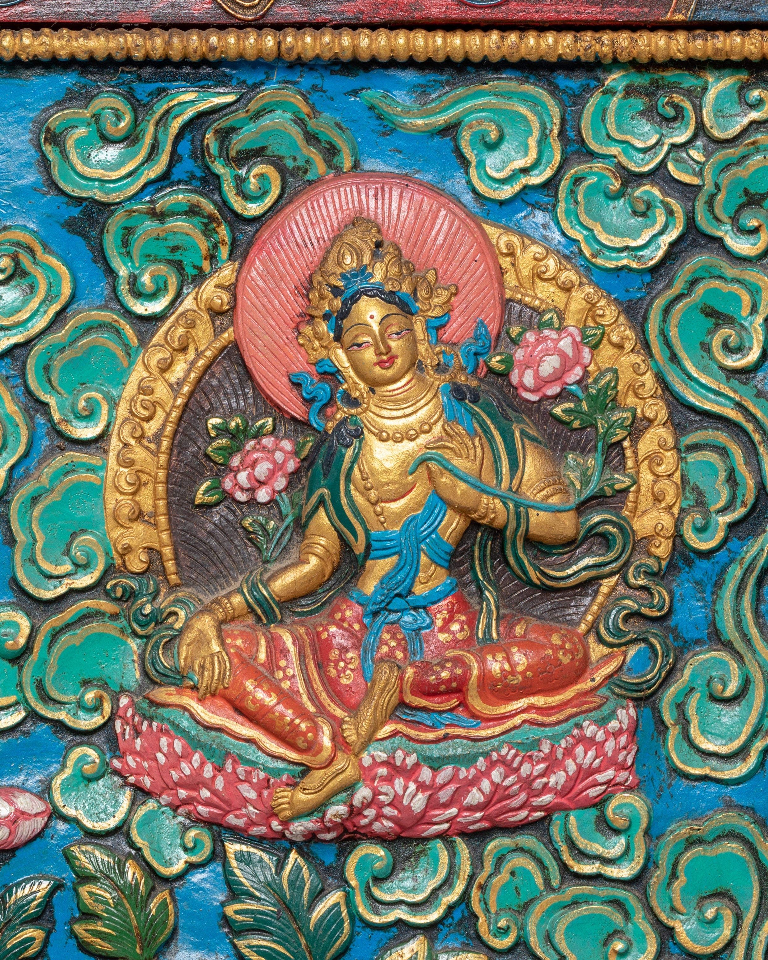 Bodhisattva Chenresig Thangka Wall Hanging | Tibetan Avalokiteshvara Decor
