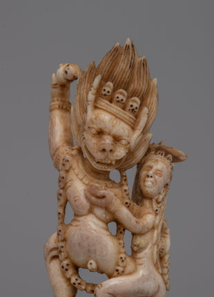 Buddhist Deity Yamantaka With Consort Yami Statue | The Essence of Yamantaka’s Fearlessness and Protection