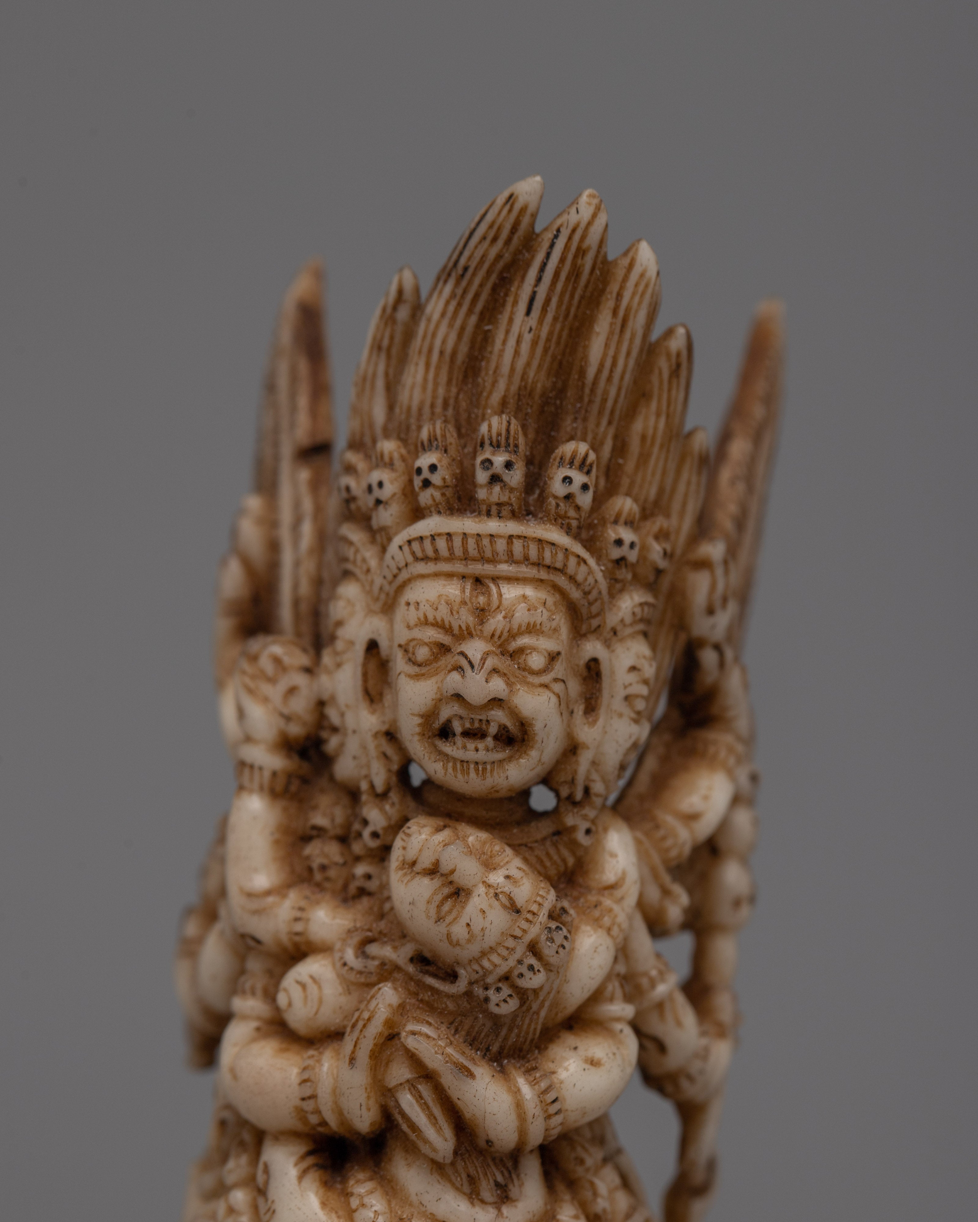 Dorje Phurba Vajrakilaya Statue | Tibetan Fierce Yidam Deity Sculpture for Spiritual Protection