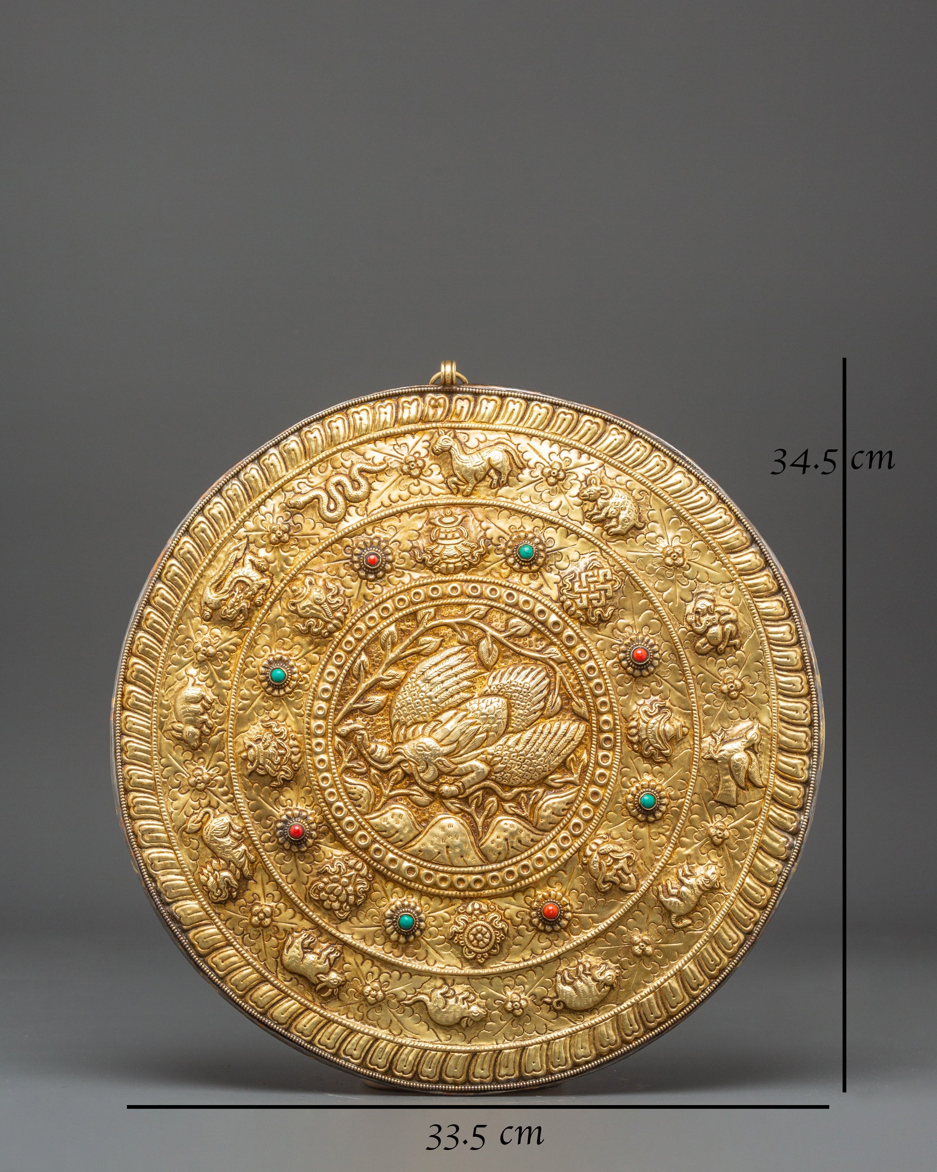 Tibetan Religious Wall Hanging | Sacred Buddhist Symbol for Peace and Prosperity