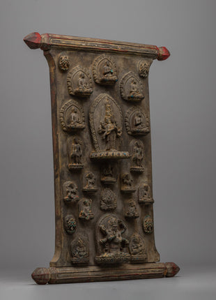 Avalokiteshvara Wood Wall Hanging Art | The Bodhisattva of Compassion for Spiritual Devotion