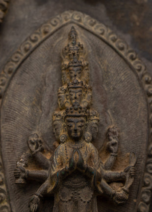 Avalokiteshvara Wood Wall Hanging Art | The Bodhisattva of Compassion for Spiritual Devotion