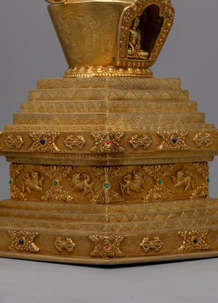 Stupa Chorten Buddhism | Handcrafted Symbol of Buddhist Wisdom and Tranquility