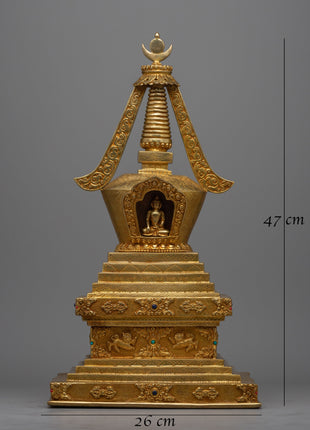 Stupa Chorten Buddhism | Handcrafted Symbol of Buddhist Wisdom and Tranquility