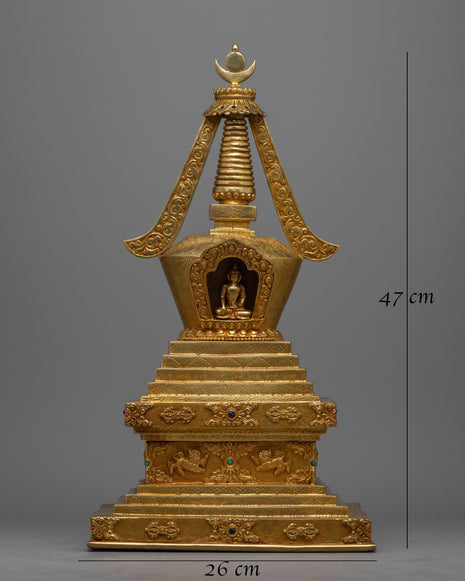 Stupa Chorten Buddhism | Handcrafted Symbol of Buddhist Wisdom and Tranquility