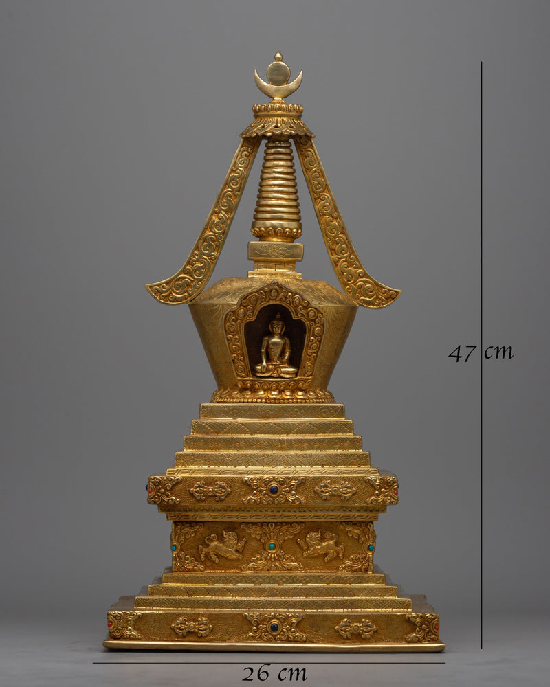 Stupa Chorten Buddhism | Handcrafted Symbol of Buddhist Wisdom and Tranquility