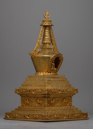Stupa Chorten Buddhism | Handcrafted Symbol of Buddhist Wisdom and Tranquility