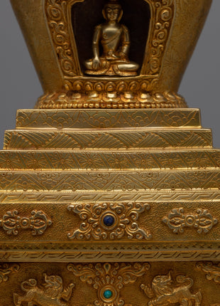 Stupa Chorten Buddhism | Handcrafted Symbol of Buddhist Wisdom and Tranquility