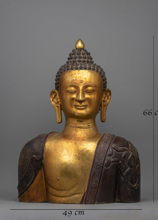 Copper Buddha Head Statue | Buddha’s Tranquil Presence in Your Home Decor