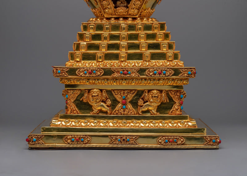 Chorten Tibetan Stupa | Handcrafted Buddhist Symbol for Spiritual Balance