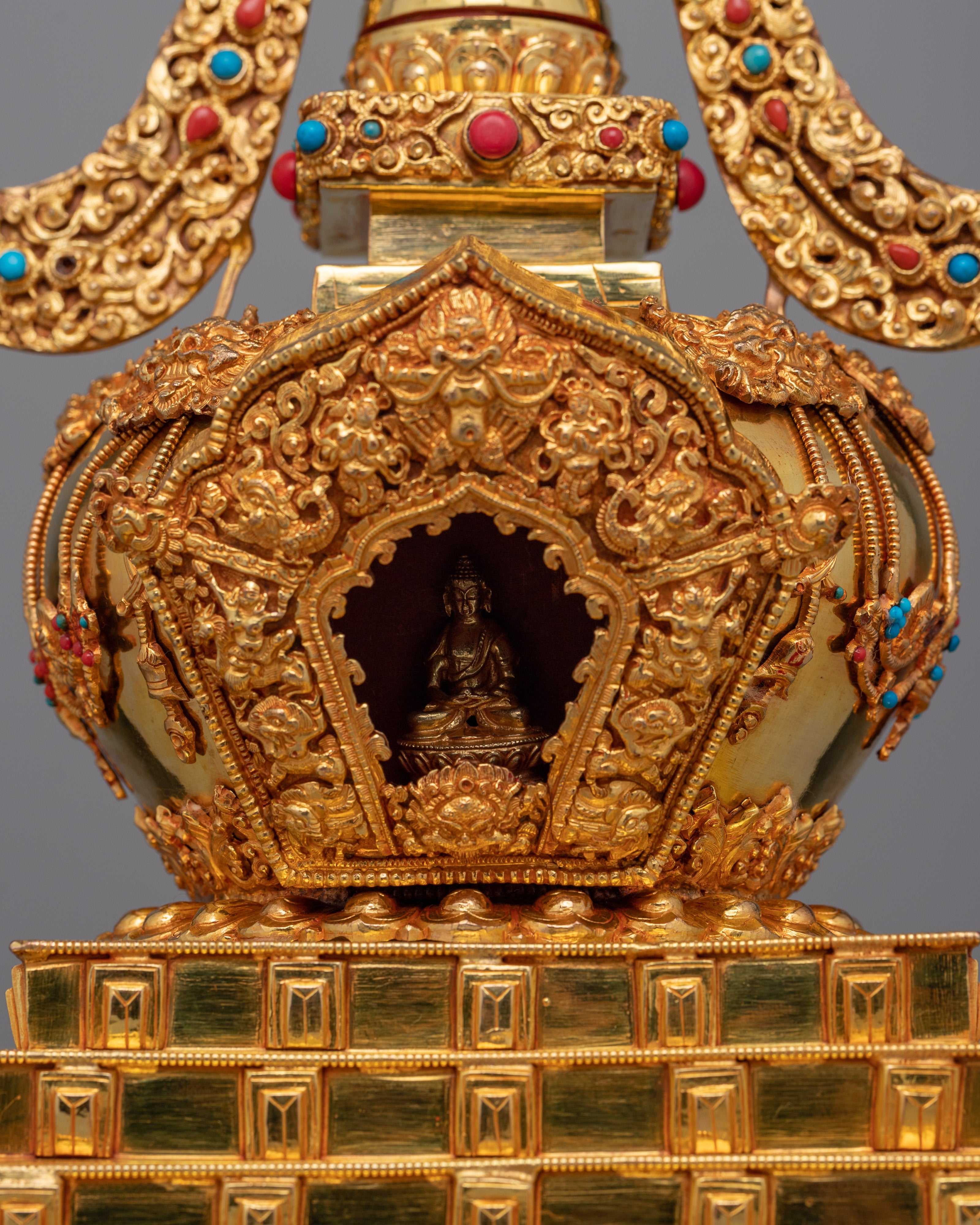 Chorten Tibetan Stupa | Handcrafted Buddhist Symbol for Spiritual Balance