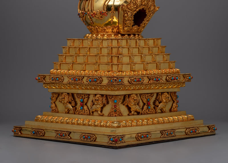 Chorten Tibetan Stupa | Handcrafted Buddhist Symbol for Spiritual Balance