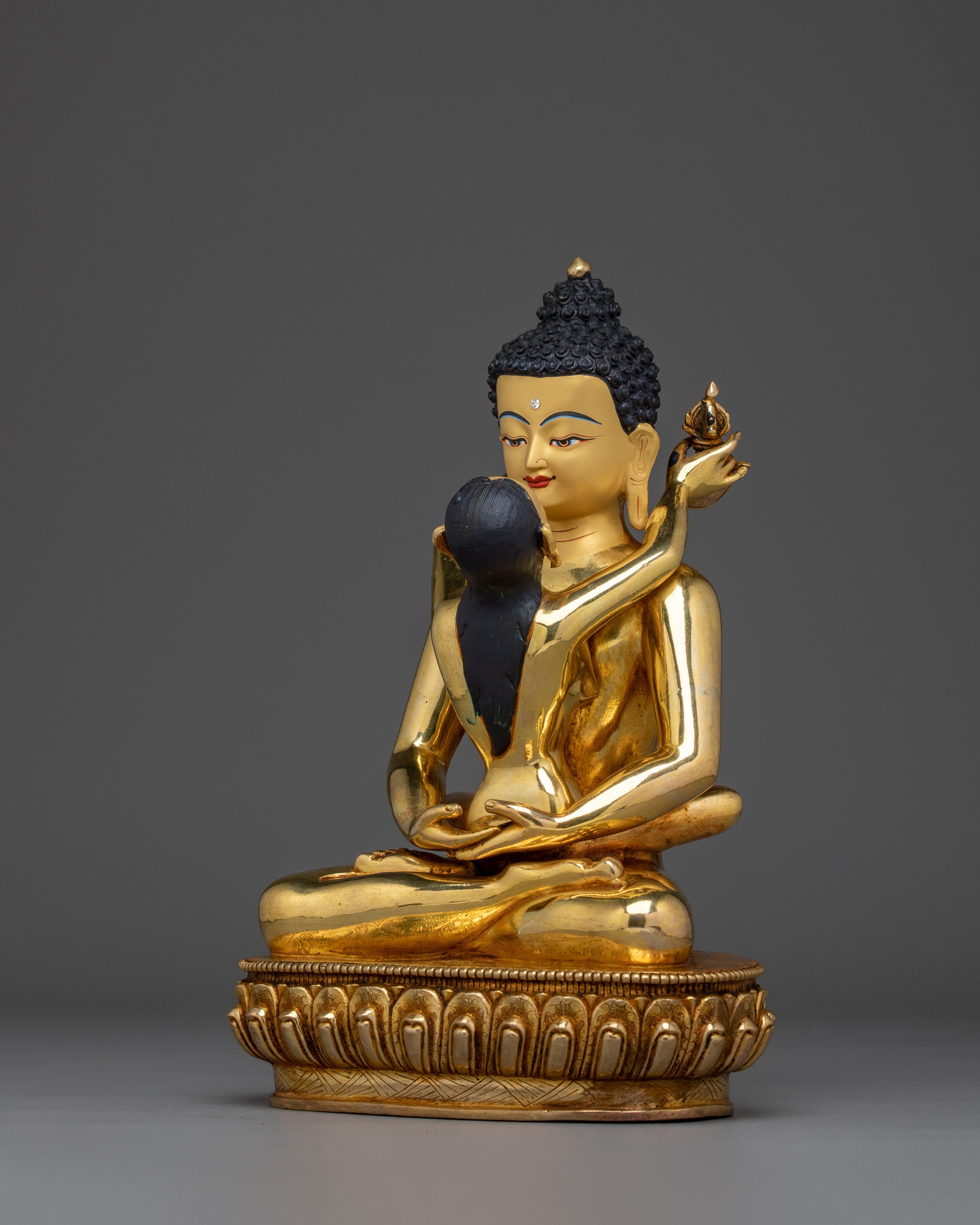 Samantabhadra With Consort Golden Statue | Buddhist Spiritual Artwork