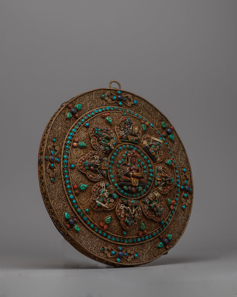 Round Deity Copper Wall Hanging | Ideal for Adding Sacred Symbolism to Any Room