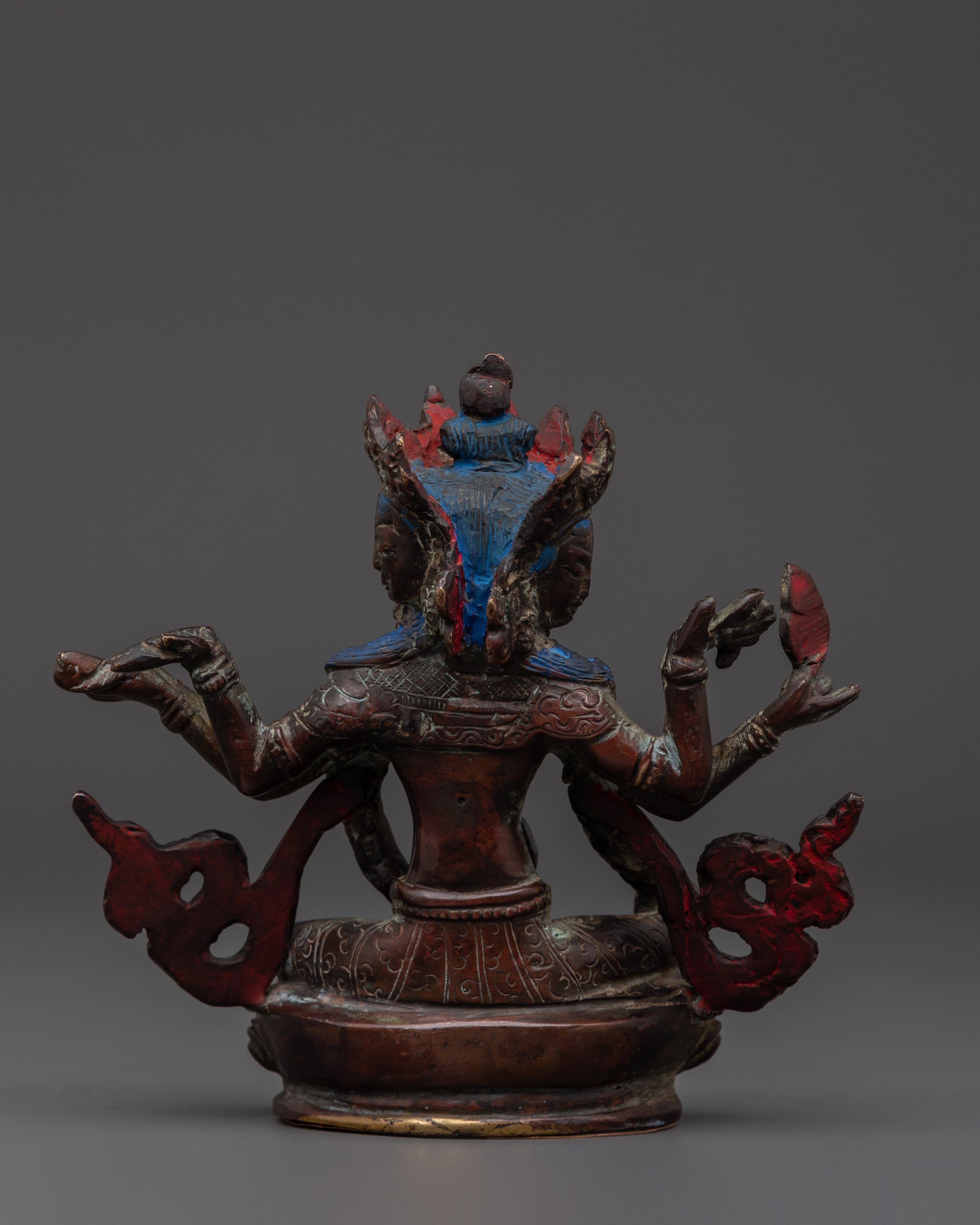 Handcrafted Vasudhara Brass Statue | Sacred Symbol of Buddhist Wealth Blessings