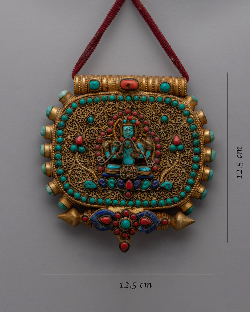 Tibetan Ghau Prayer Box Locket | Tibetan Ghau Prayer Box Locket