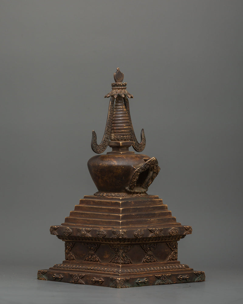 Copper Body Enlightenment Stupa |  Sacred Symbol of Spiritual Awakening