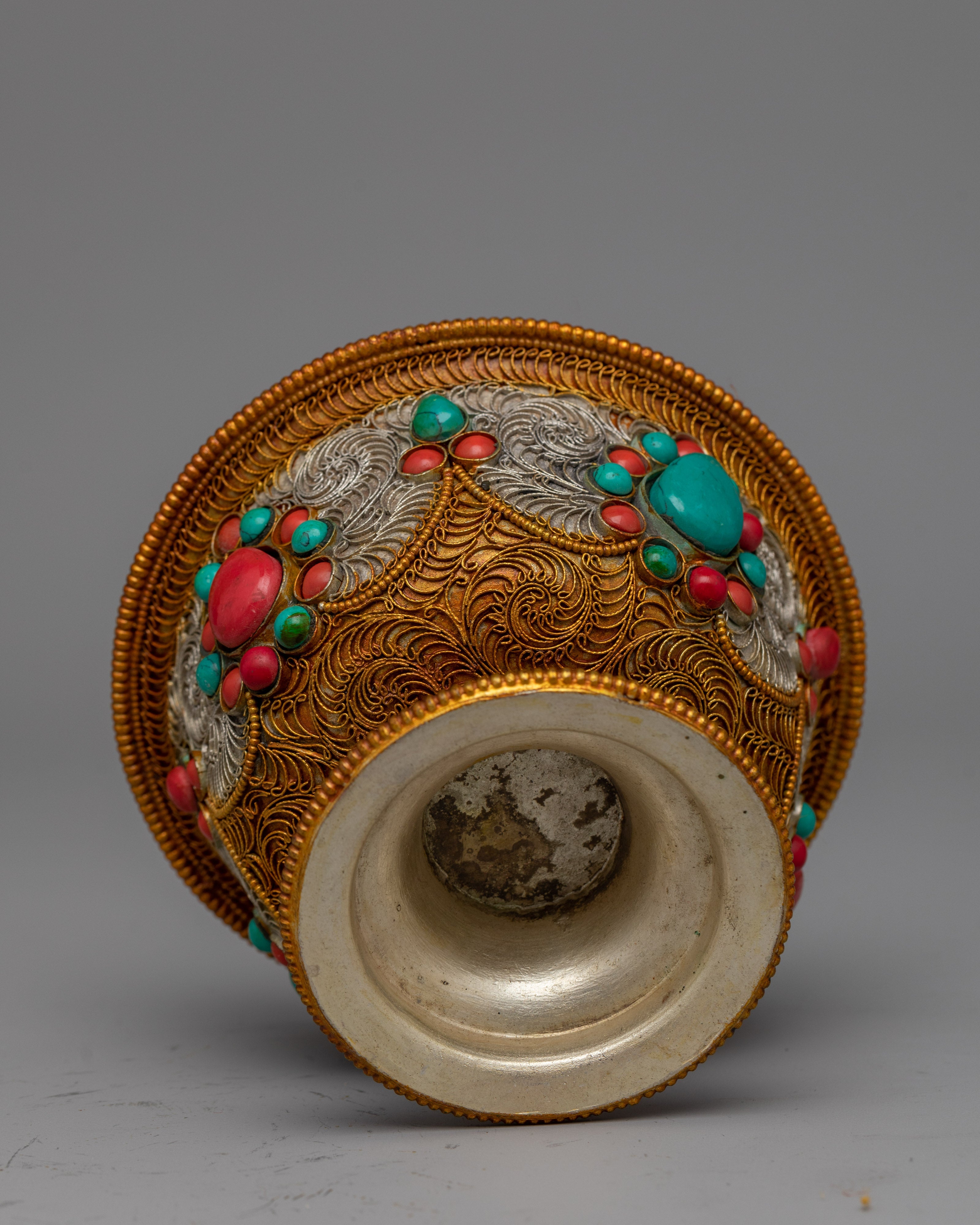 Traditional Offering Bowl |  Artisan Crafted Ritual Vessel