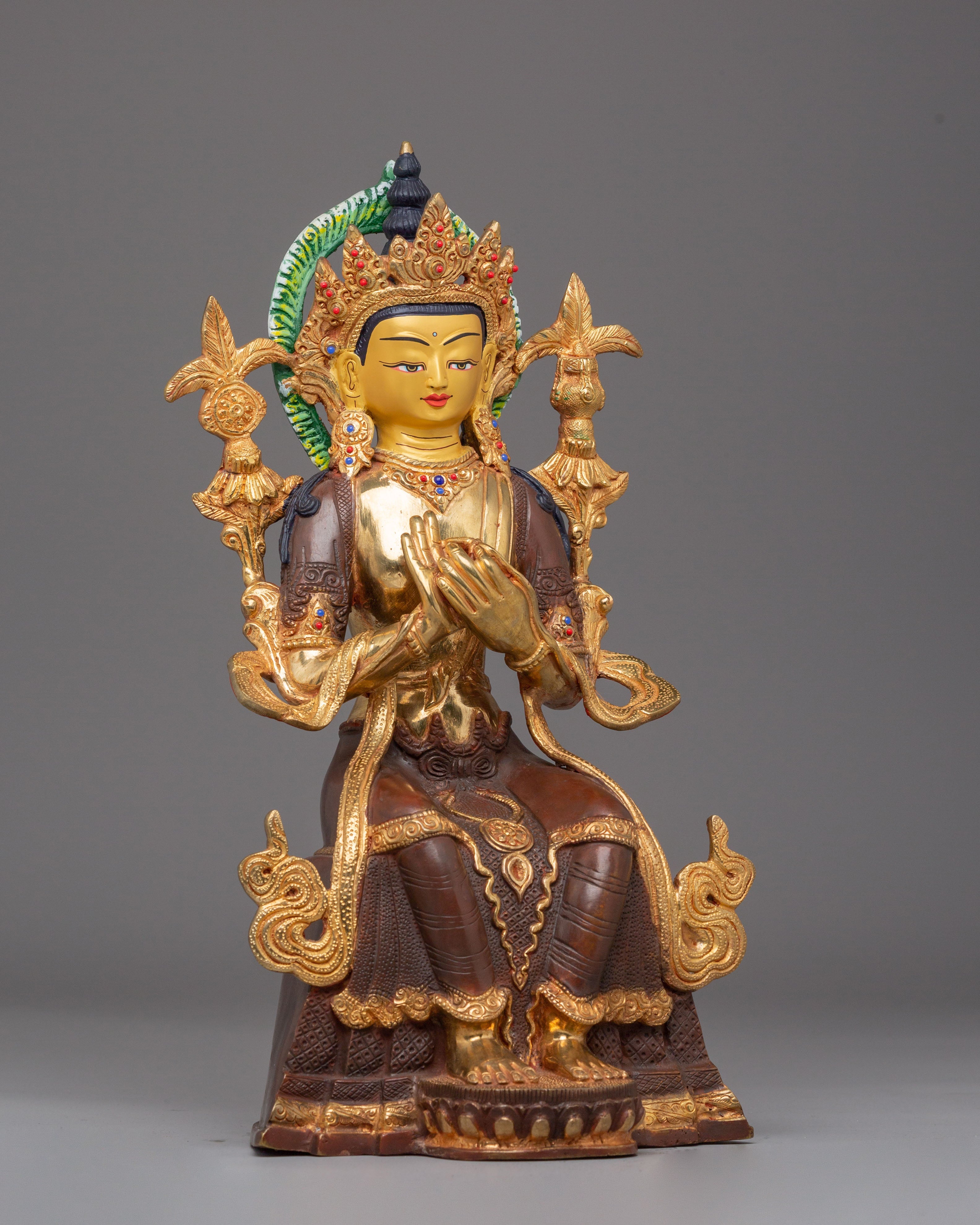 Future Buddha Maitreya Handmade Sculpture | Buddhist Spiritual Artwork