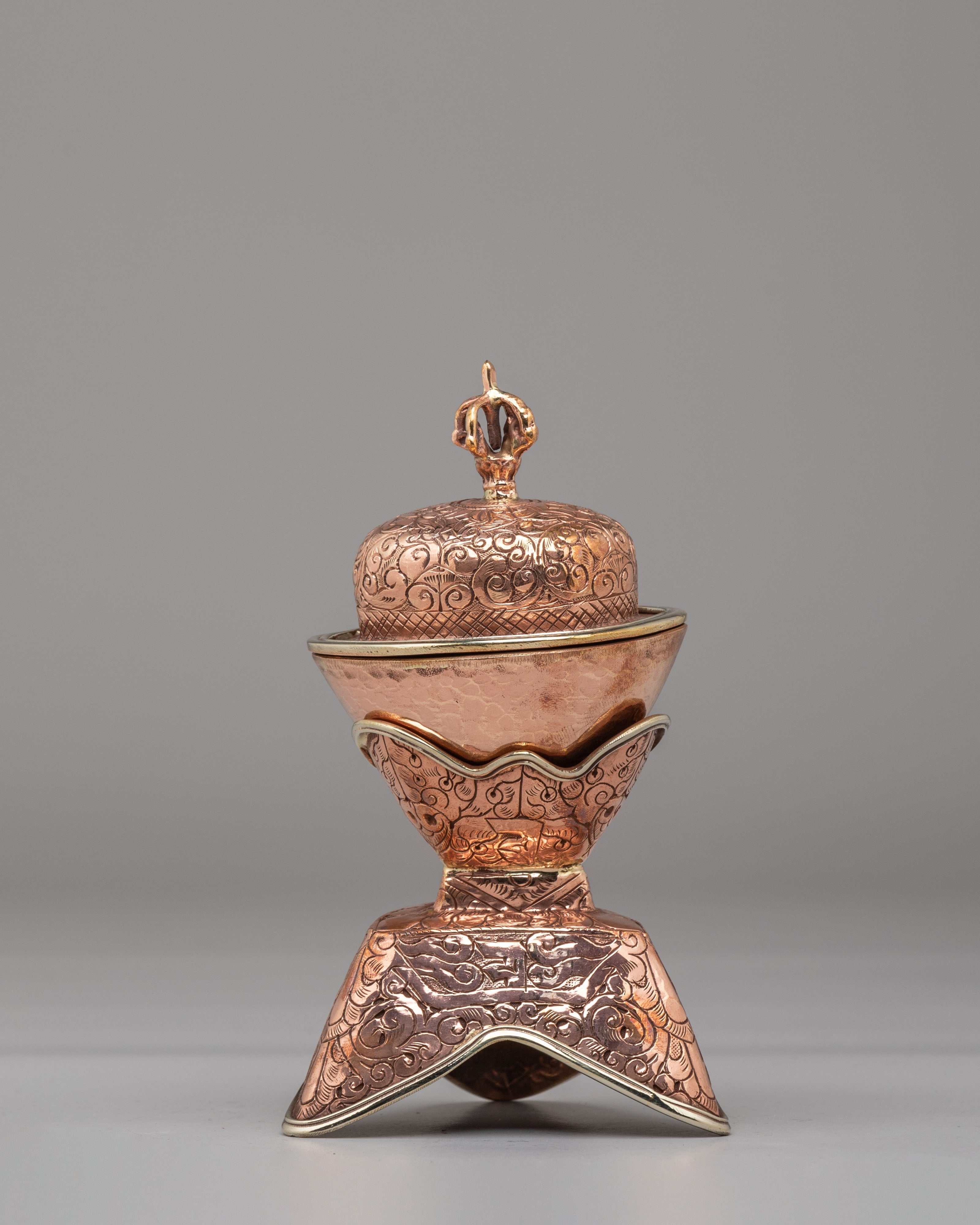 Ceremonial Kapala Set | Traditional Buddhist Ritual Vessels