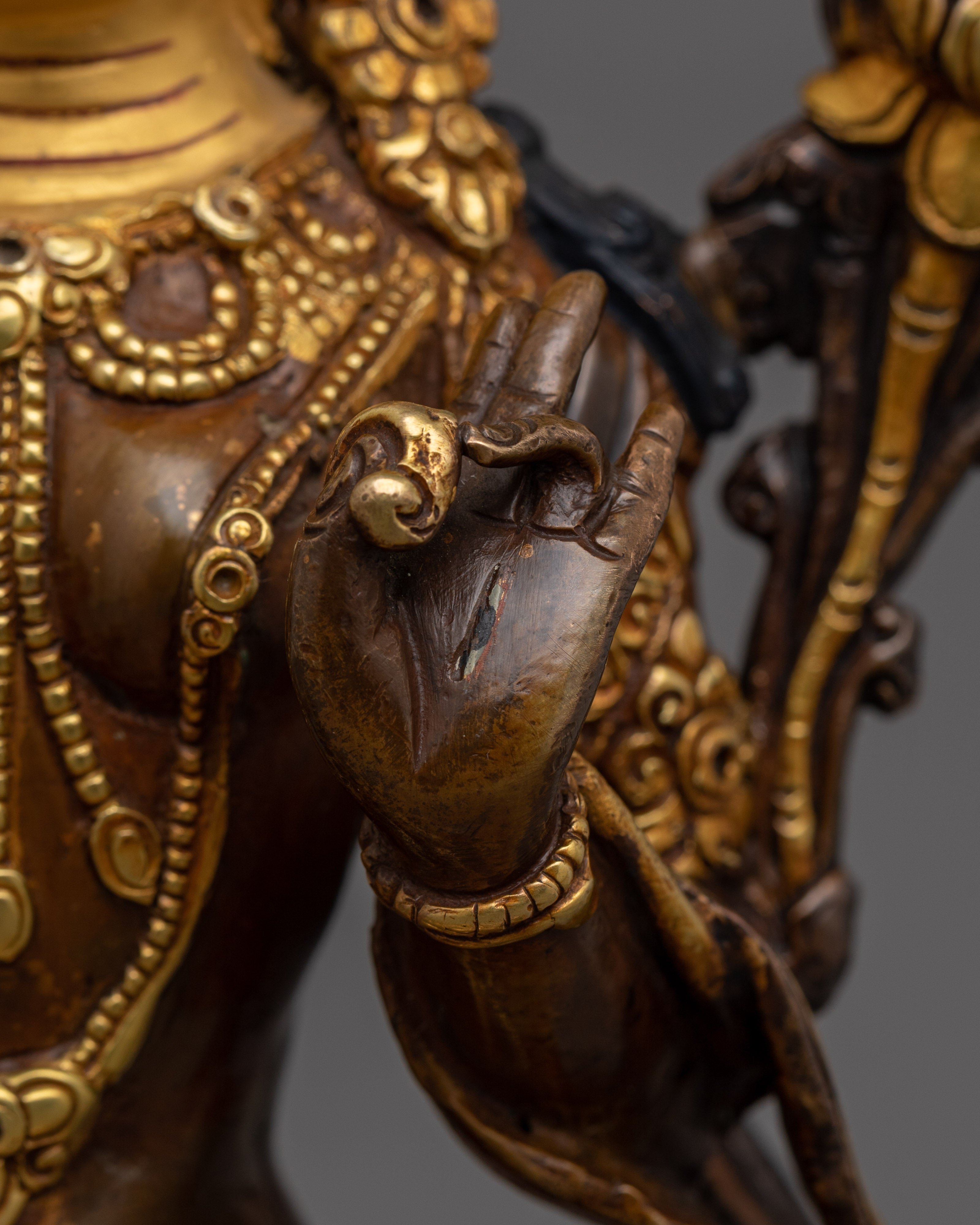 Seven Eyes Deity White Tara Sculpture | Mother of all Buddhas