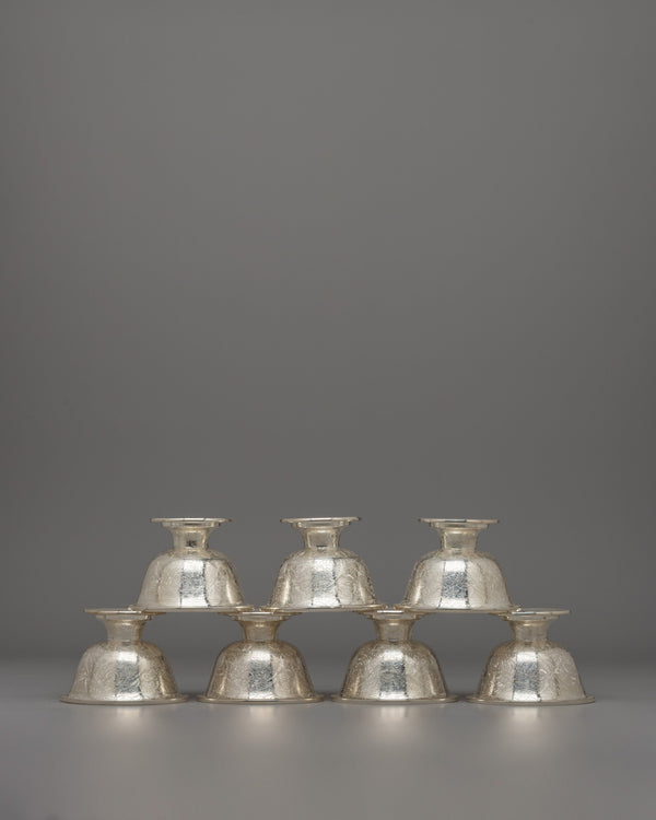 Religious Seven Set Silver Offering Bowl