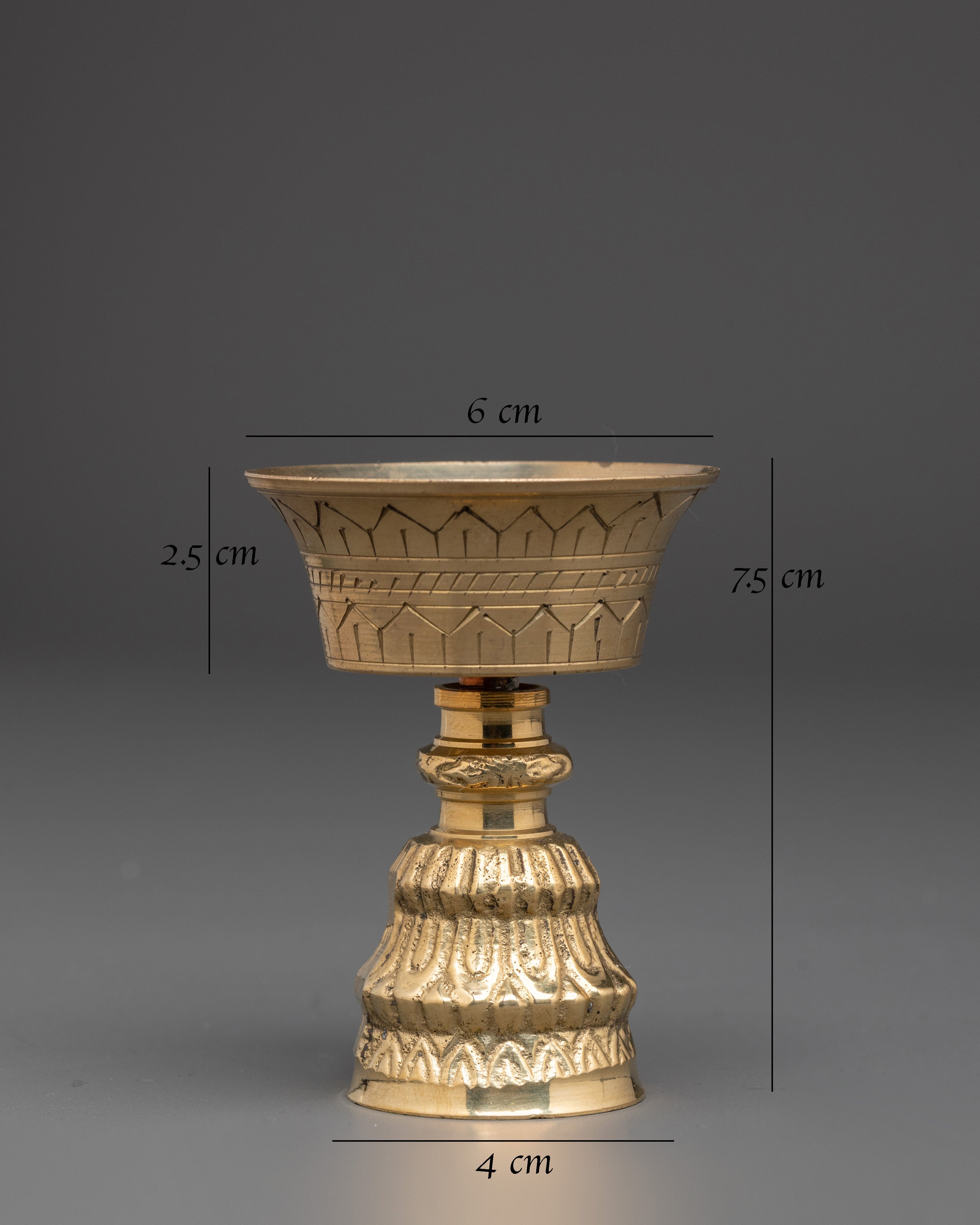 Handcrafted Traditional Tibetan Butter Lamp | Spiritual Offering Bowl