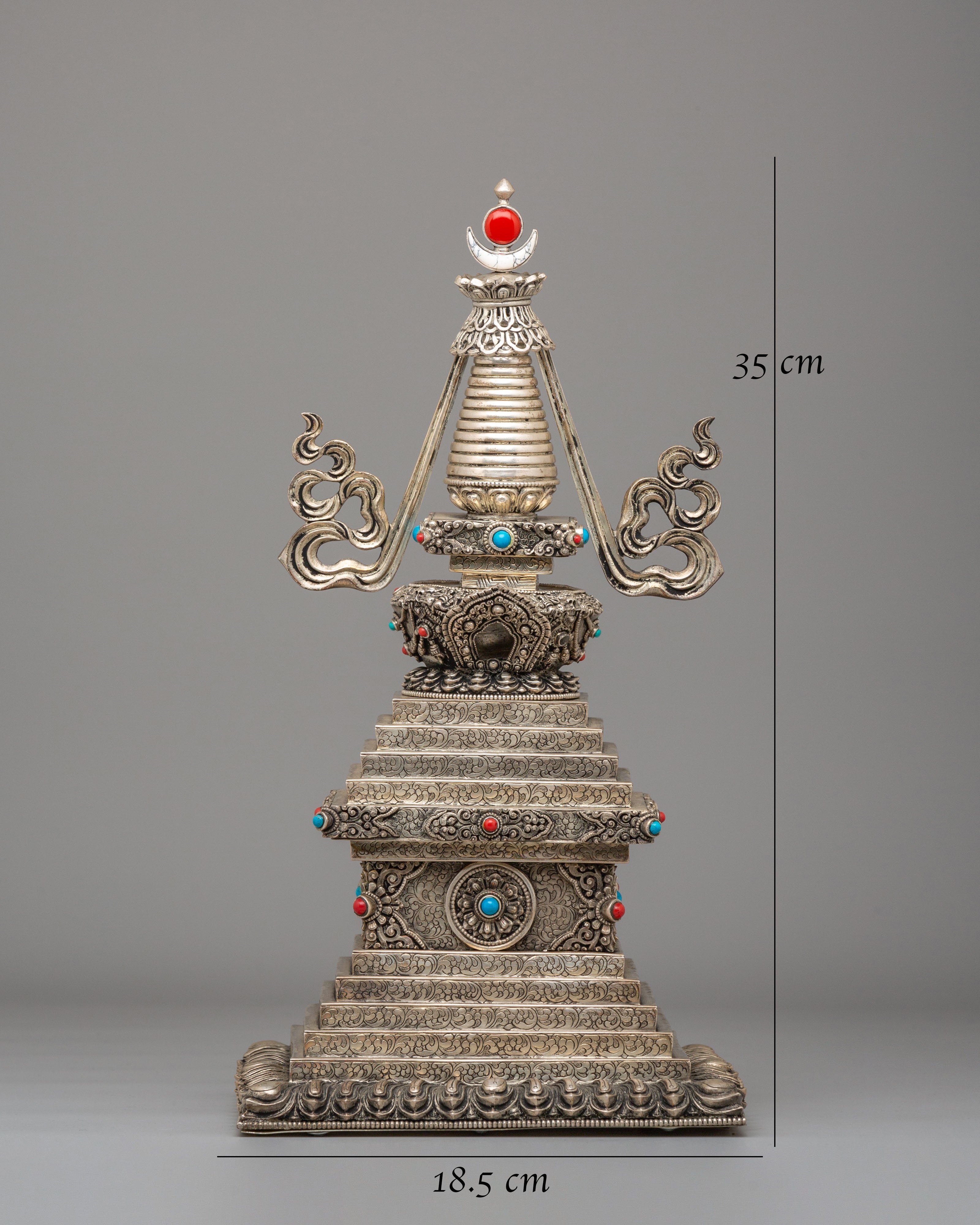 Sacred Buddhist Jangchub Stupa | Gemstone Buddhist Shrine