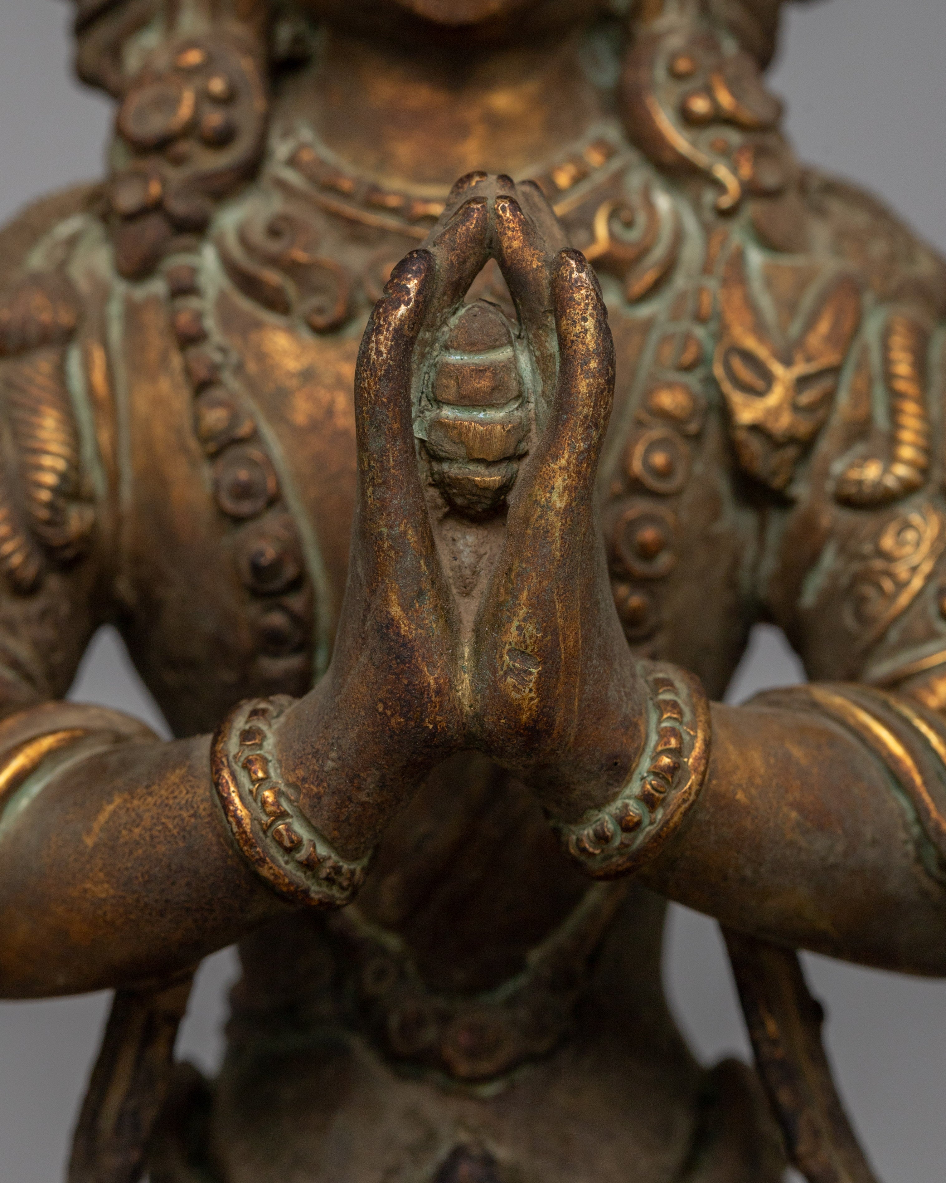 Four Armed Chenrezig Buddhist Deity Statue | Traditional Himalayan Art And Craft of Nepal