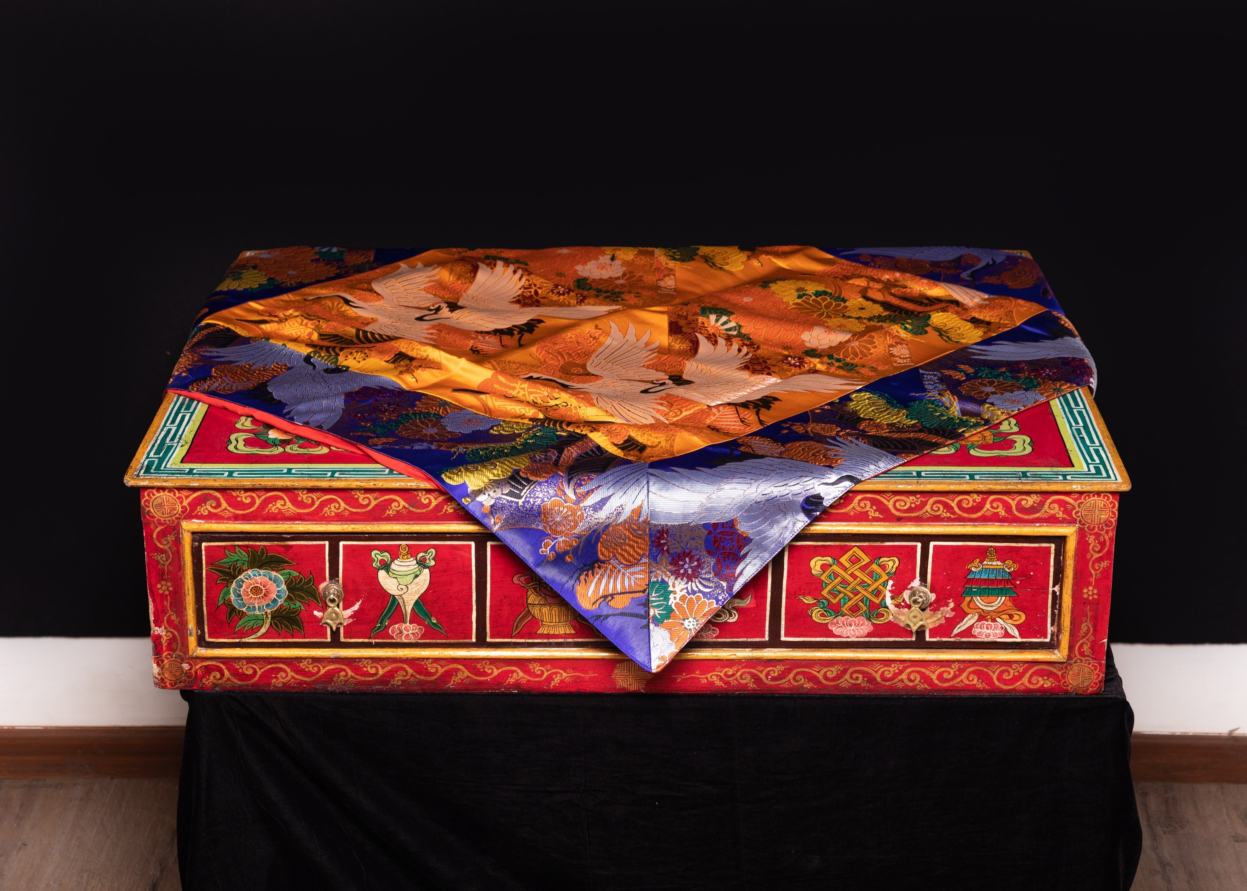 Tibetan Silk Table Cloth | Traditional Decorative Fabric for Home