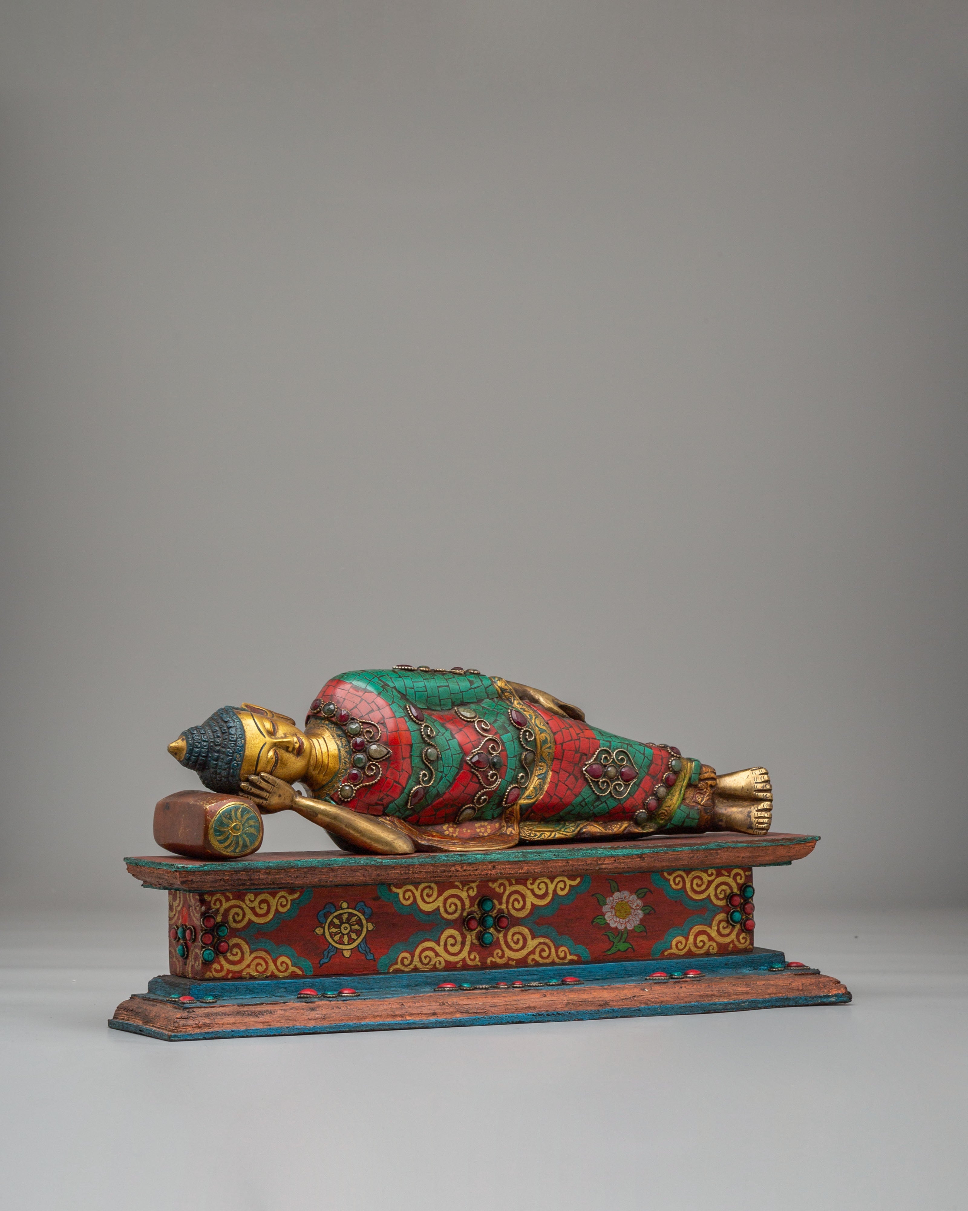 Handmade Reclining Buddha Statue | Bronze Buddhist Sculpture