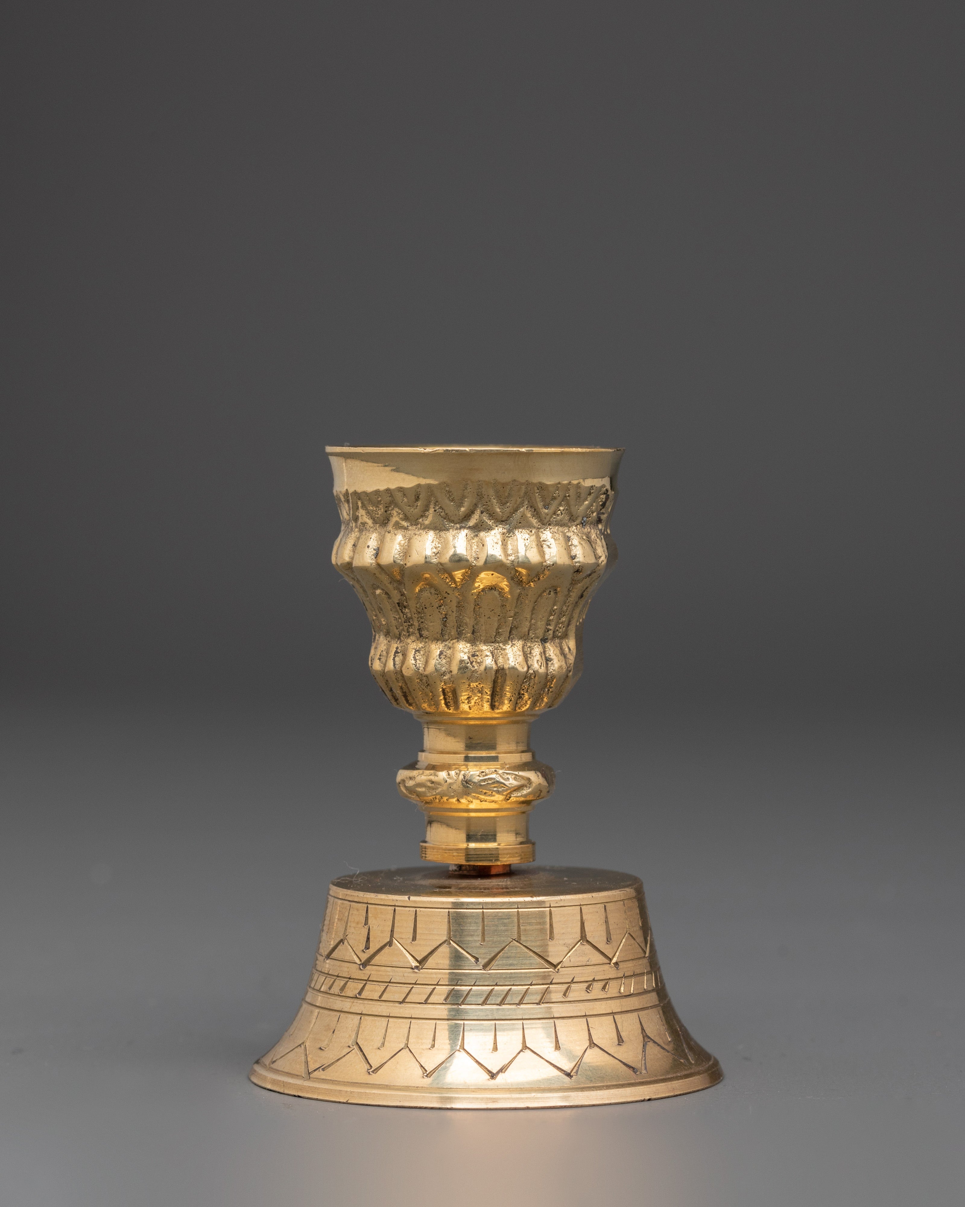 Handcrafted Traditional Tibetan Butter Lamp | Spiritual Offering Bowl