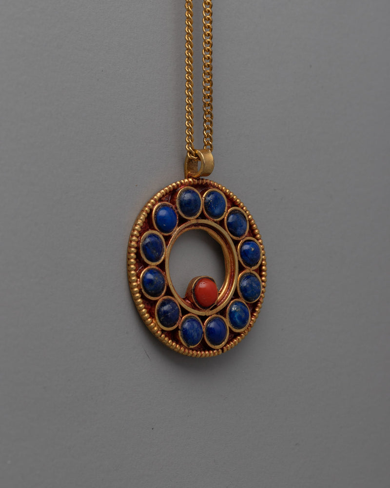 Lapis Lazuli Gold Pendant | Perfect Blend of Luxury and Style