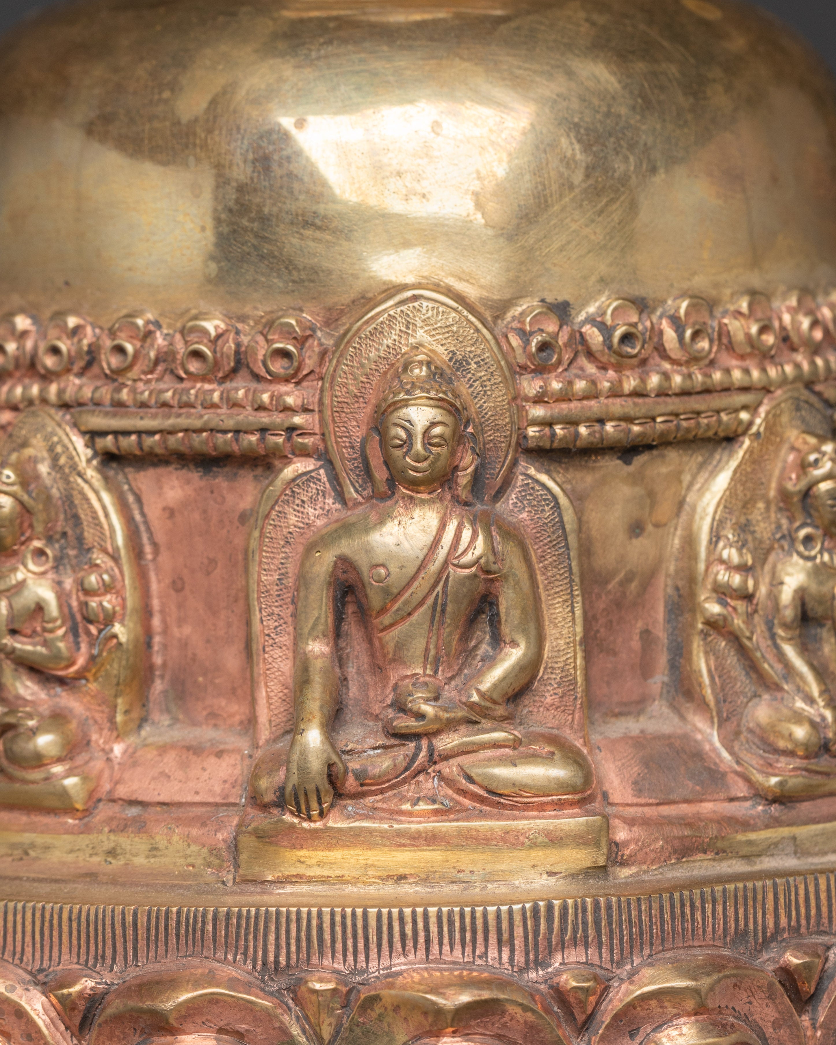 Five Dhyani Buddhas Stupa | Tibetan Temple Stupa