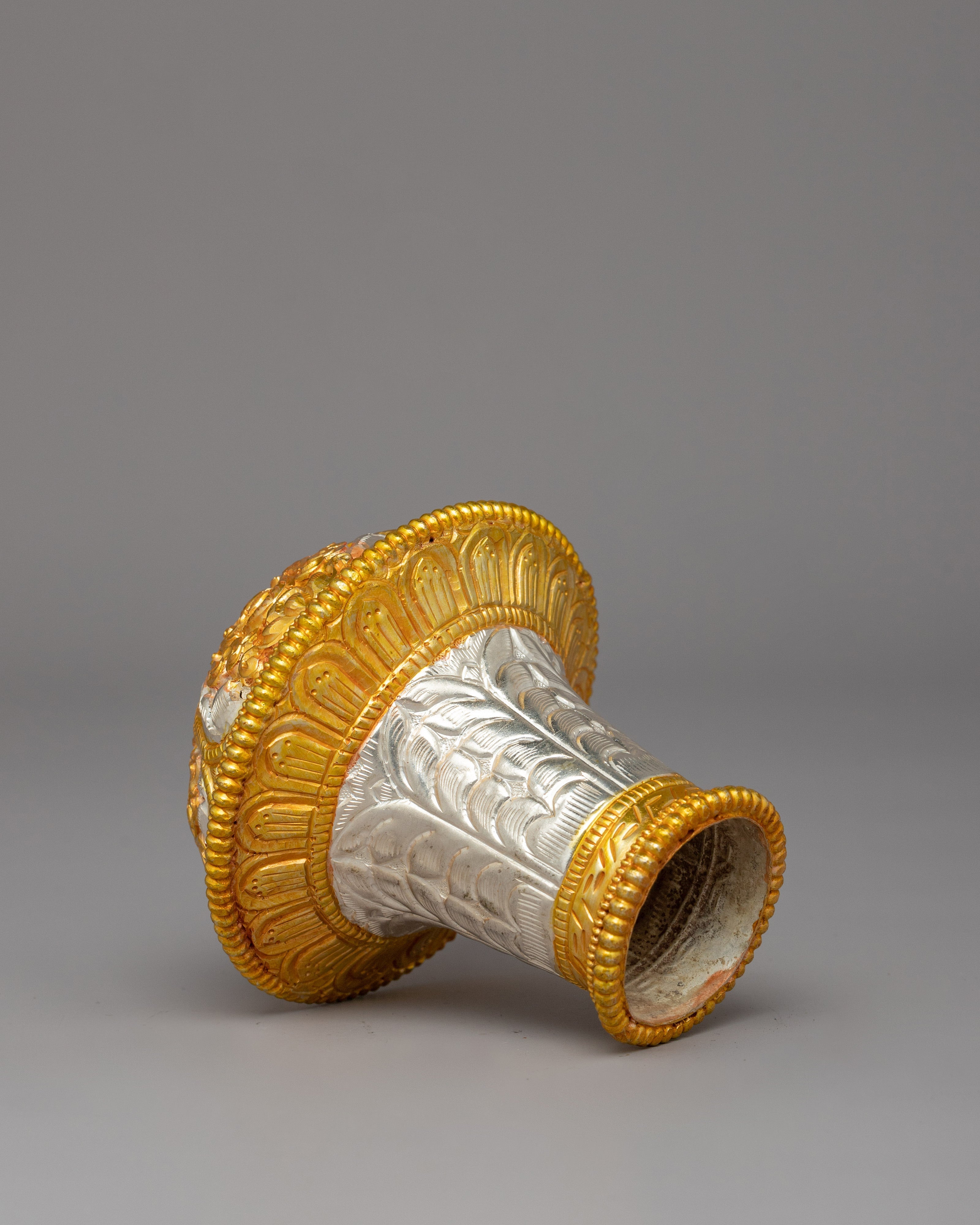 Handcrafted Brocade Stick Cap | Traditional Tibetan Ritual Accessory