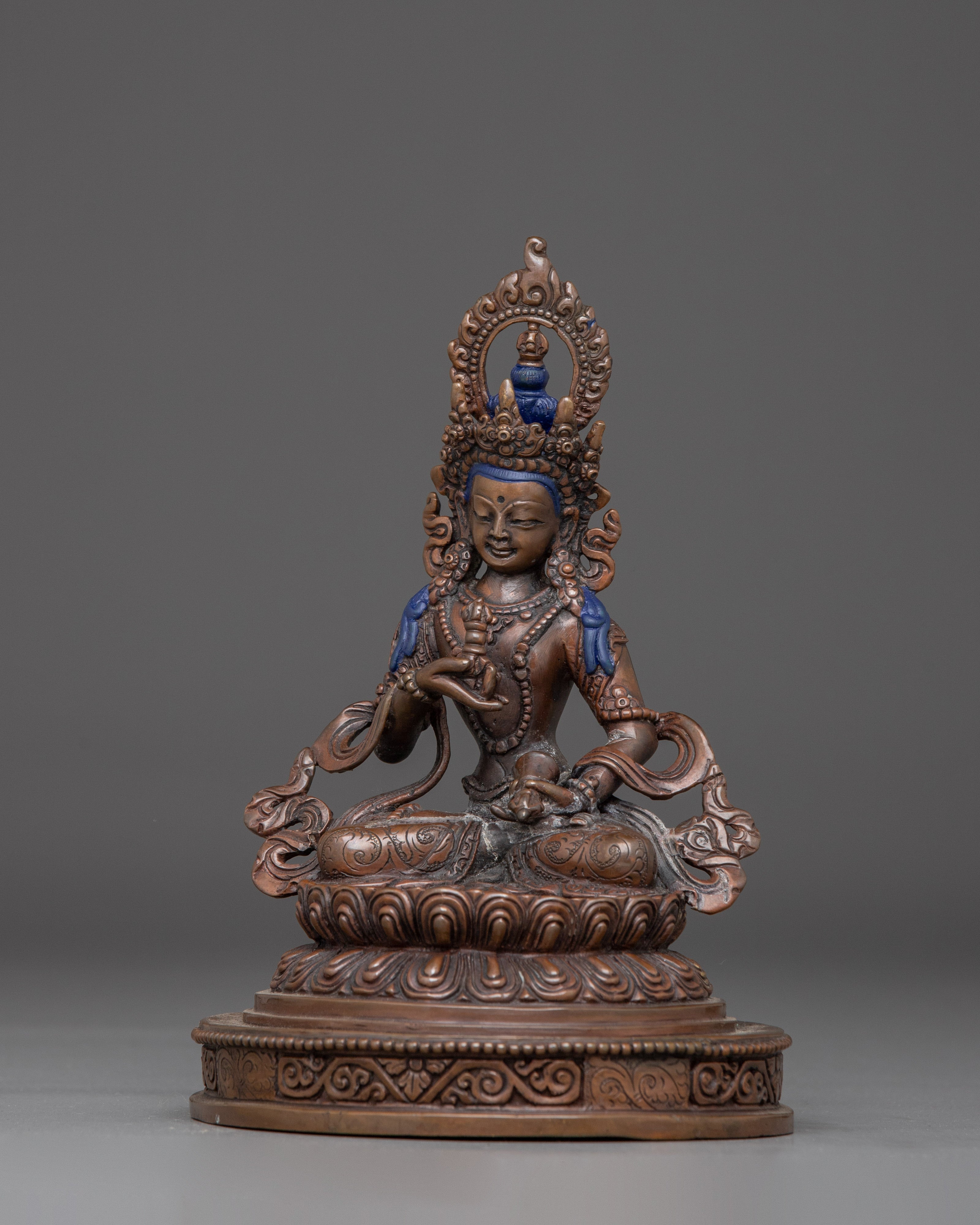Handmade Copper Statue of Vajrasattva | Dorje Sempa - Symbol of Purification