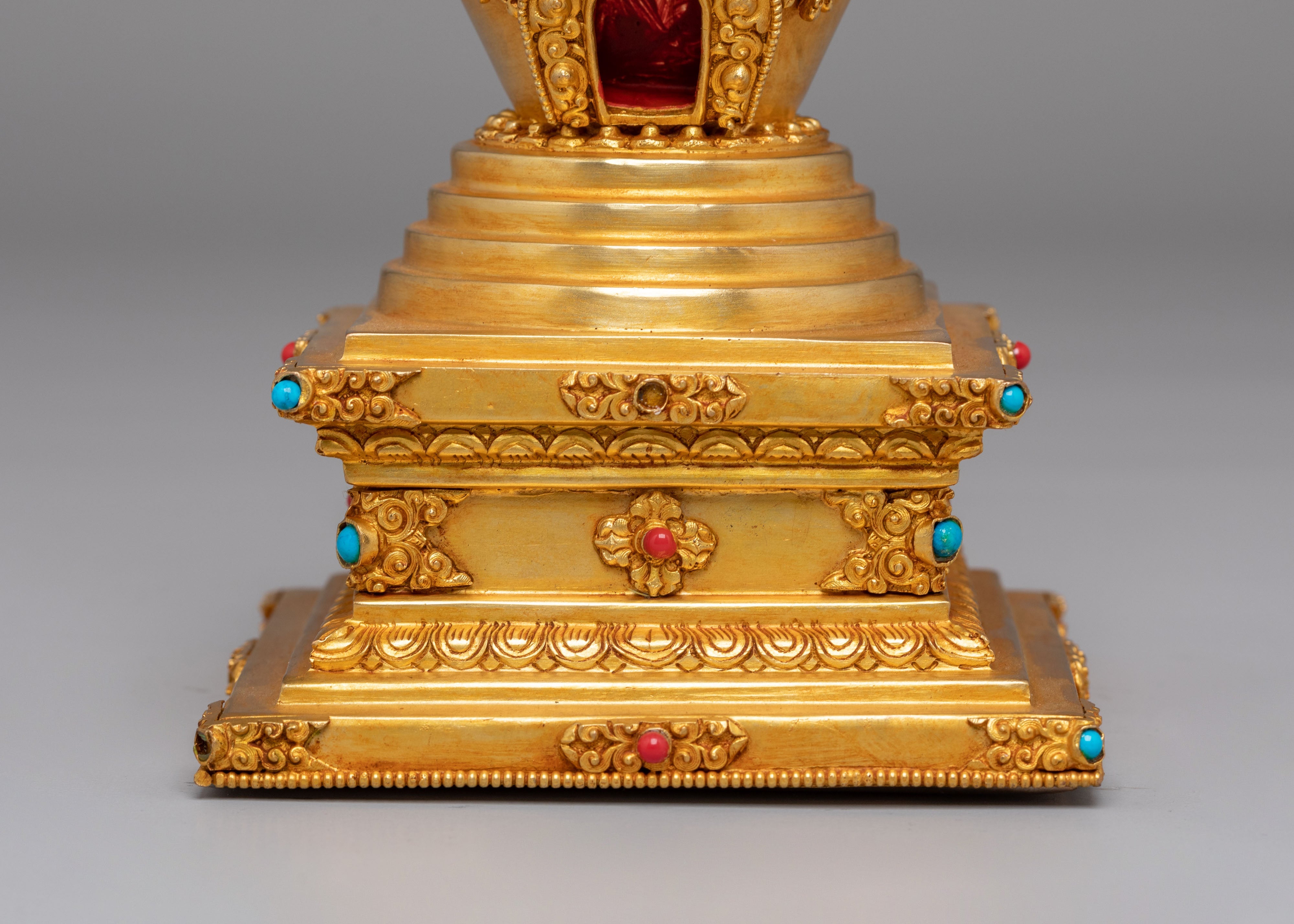 Buddhist Eight Stupa Collection Set | Sacred Ritual Artifact