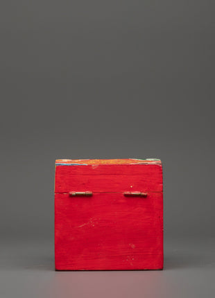 Wooden Box with Buddha Eyes | Tibetan Prayer Flag Colors