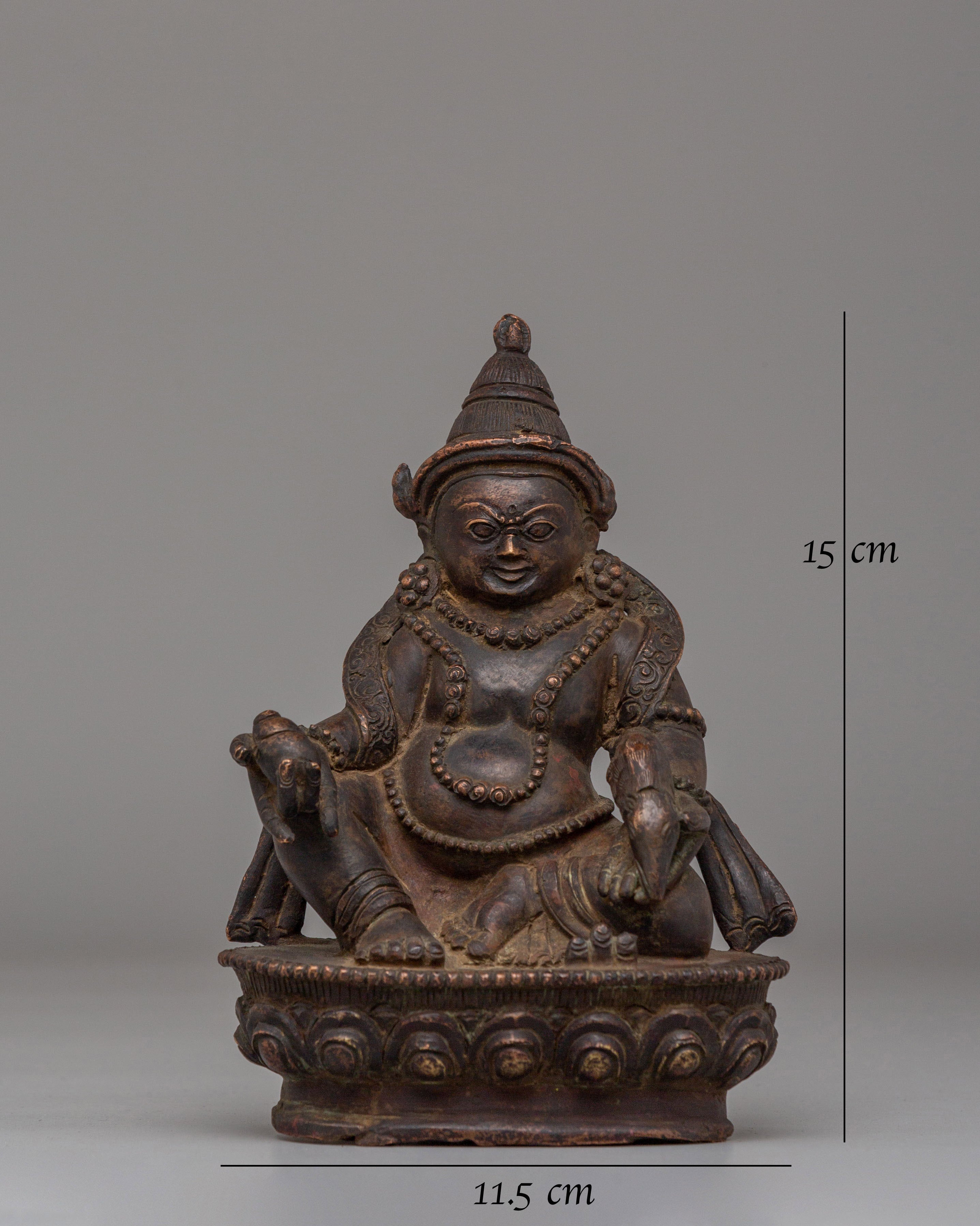 Dzambhala Sacred Wealth Protector Sculpture | Buddhist Decor for Abundance