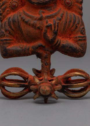 Bhairav Copper Art | Sacred Hindu Deity Sculpture with Exquisite Detailing