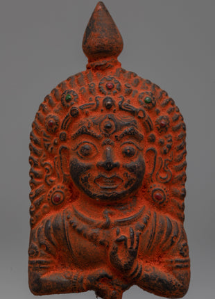 Bhairav Copper Art | Sacred Hindu Deity Sculpture with Exquisite Detailing