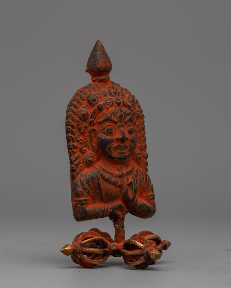 Bhairav Copper Art | Sacred Hindu Deity Sculpture with Exquisite Detailing