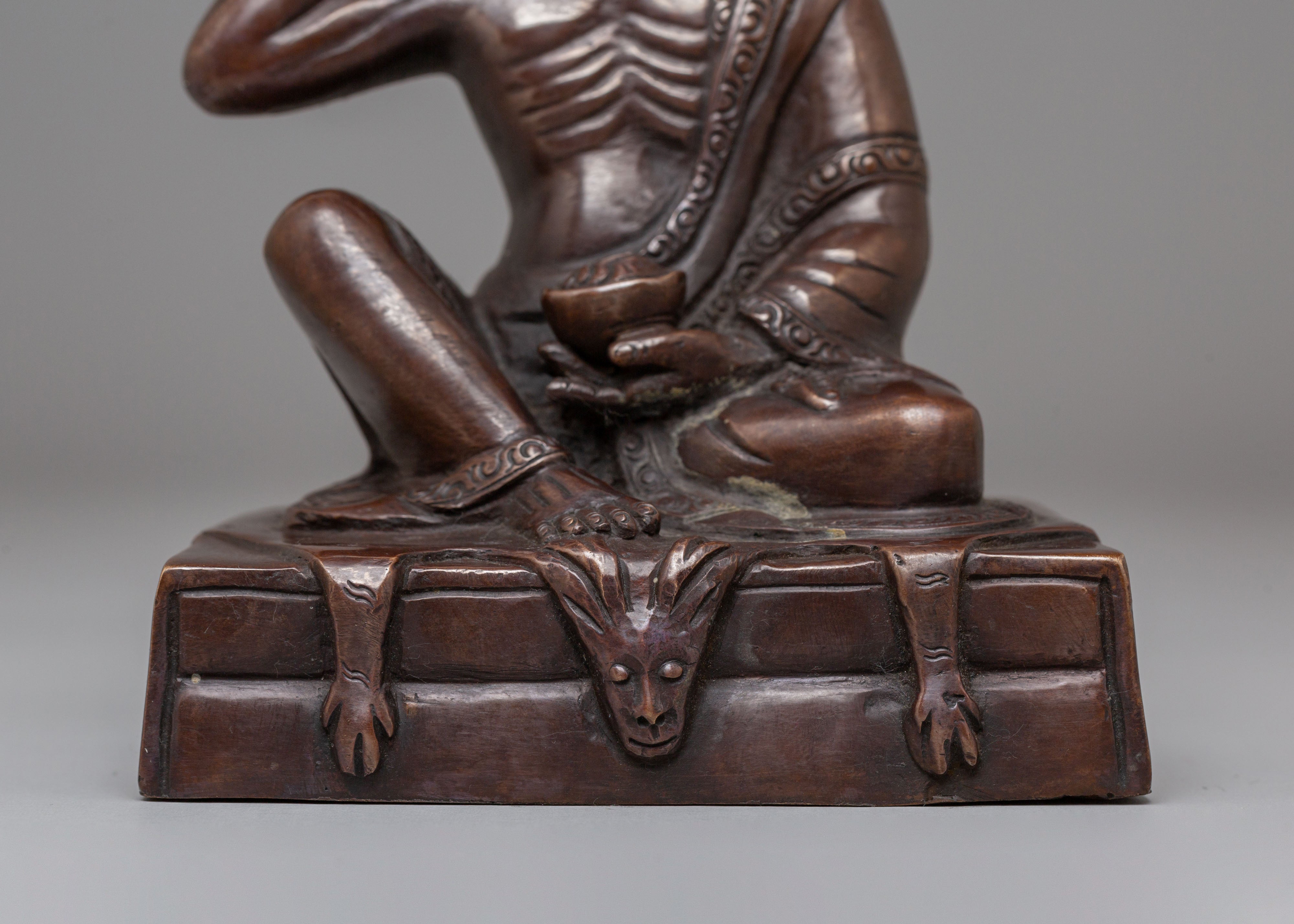 Handmade Jetsun Milarepa Tibetan Yogi Statue | Spiritual Inspiration and Devotion