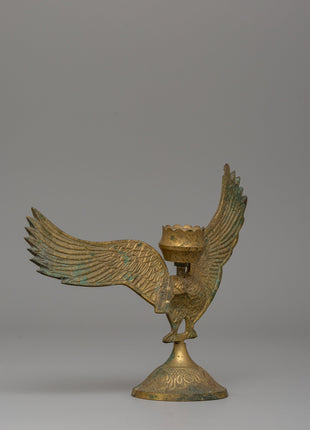 Brass Candle Lamp | 16cm Traditional Oil Lamp