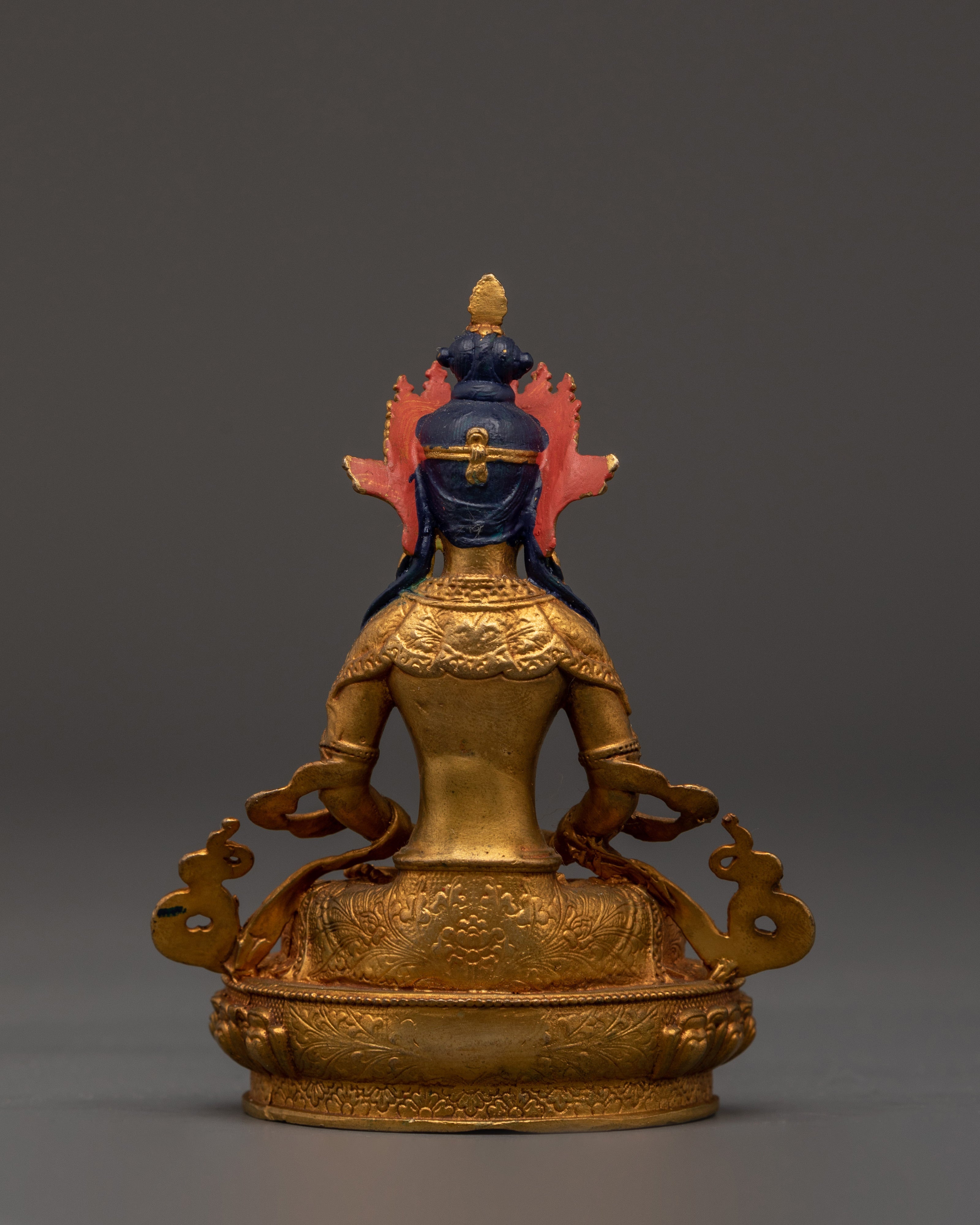 Himalayan Amitayus Sculpture | Tibetan Buddha of Long Life with Vase