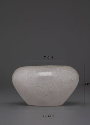 Handmade Crystal Rice Bowl | TIbetan Elegance for Sacred Spaces